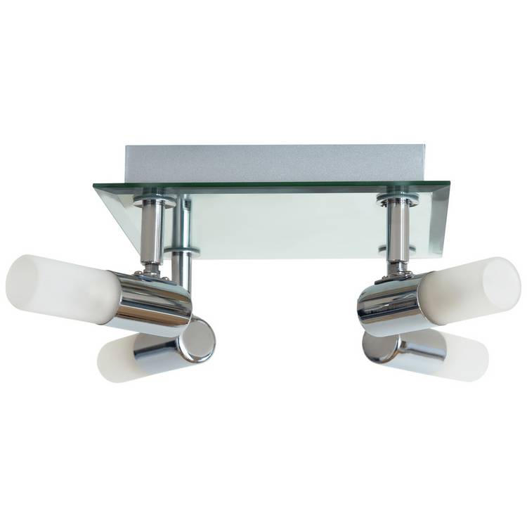 Argos Home Milano 4 Light Bathroom Square Spotlight - Chrome 0