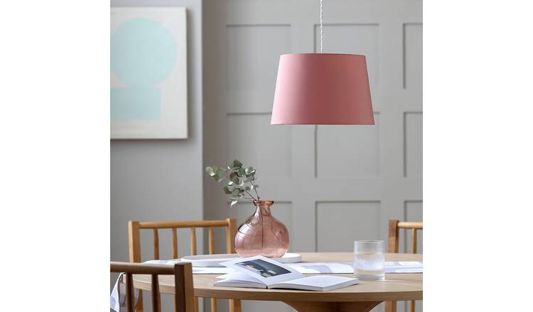 Habitat Pink Textured Easy Fit Tapered Lampshade - 30cm