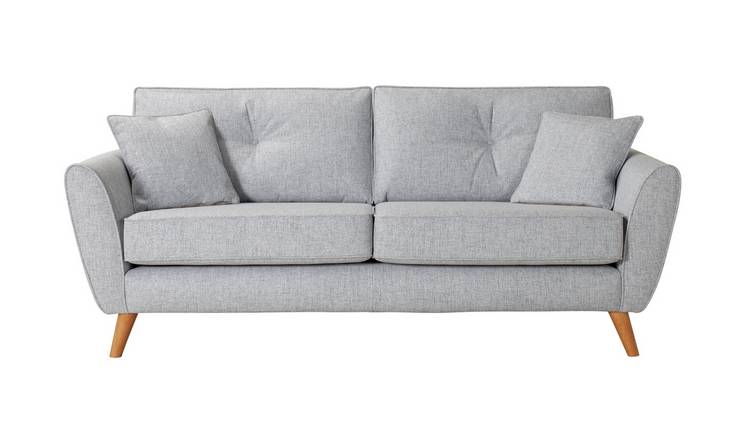 Buy Argos Home Isla 3 Seater Fabric Sofa - Light Blue | Sofas | Argos