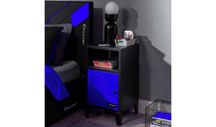 X Rocker Mesh-Tek Single Cube Storage Unit -  Blue and Black