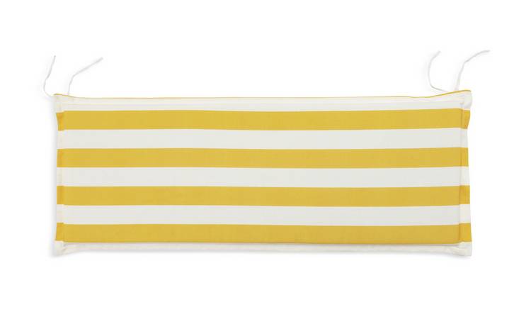 Habitat Stripe Garden Bench Cushion - Yellow