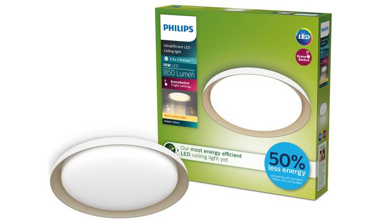 Philips LED Pebblo Scene Switch Ceiling Light - White