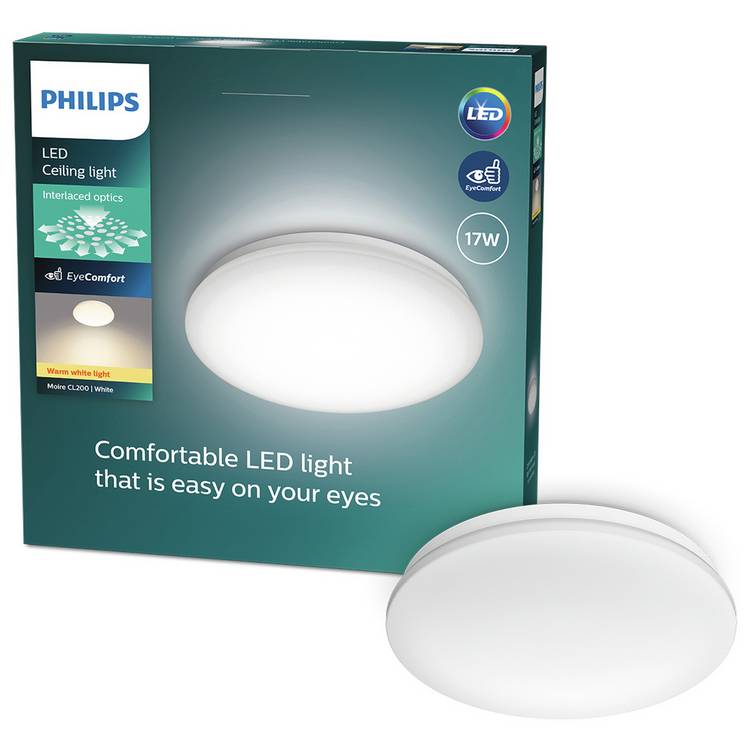 Philips LED Moire Ceiling Light - White 0