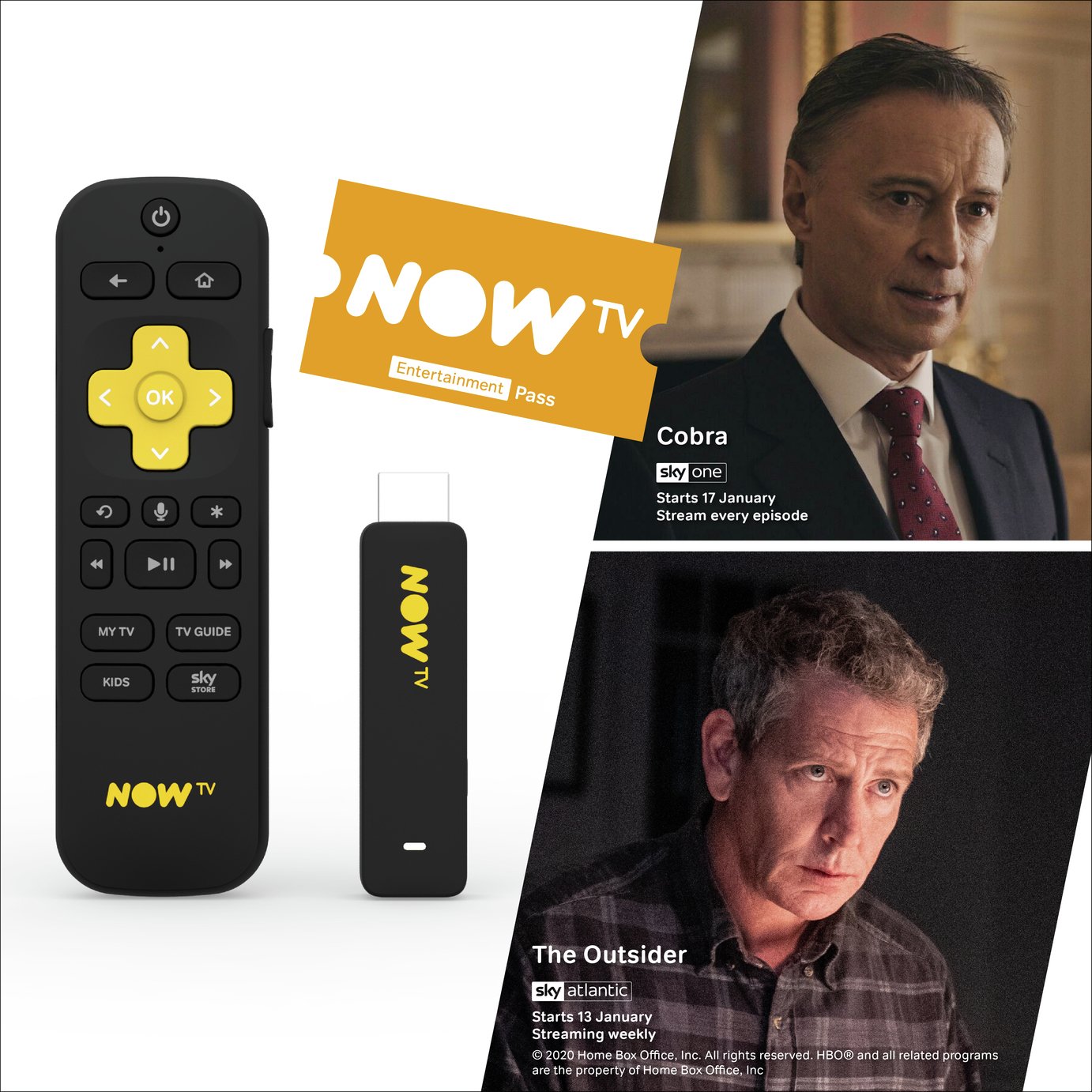 NOW TV Smart Stick with 6 month Entertainment Pass