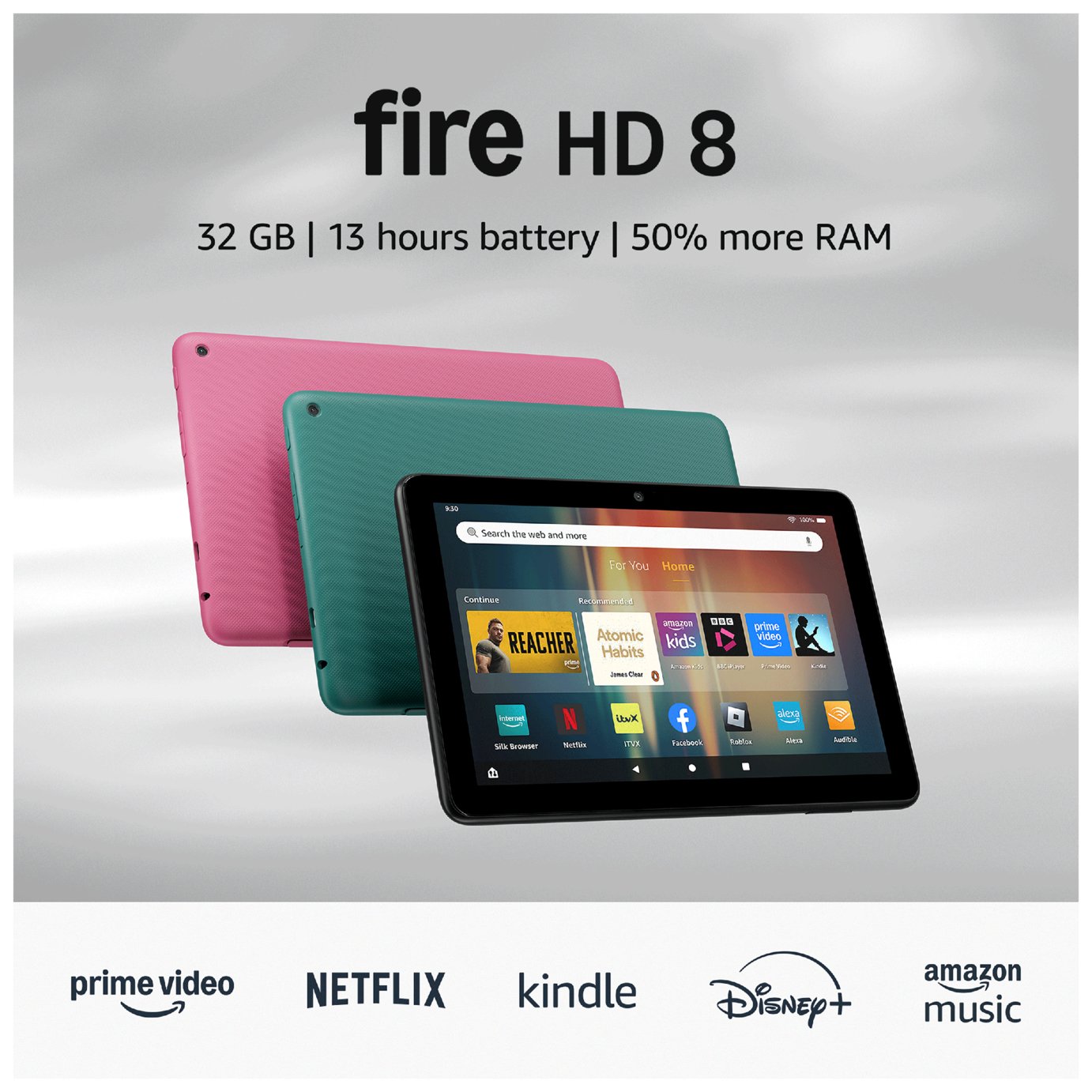 Buy Amazon Fire HD 8 8 Inch 32GB Wi-Fi Tablet - Black | Tablets