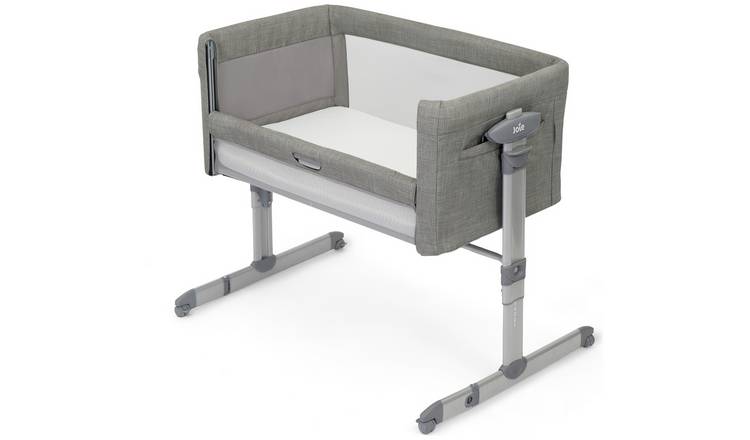 Joie Roomie Glide Gliding Bedside Crib - Foggy Grey