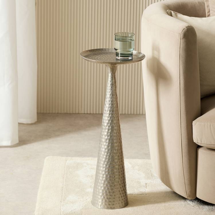 Habitat Corinne Round Side Table - Sliver 0