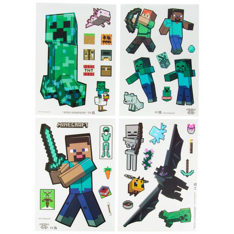Minecraft Electrostatic Window Decals 0