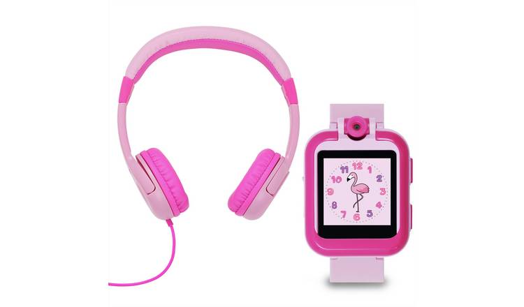 Tikkers Pink Interactive Watch and Headphone Set