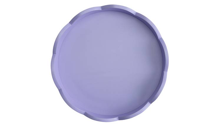 Home Scandi Wiggle Circle Tray - Purple