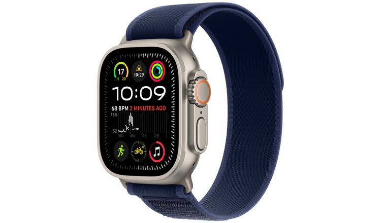 Buy Apple Watch Ultra 2 2024 49mm Natural Blue Trail Loop M L Fitness and activity trackers Argos