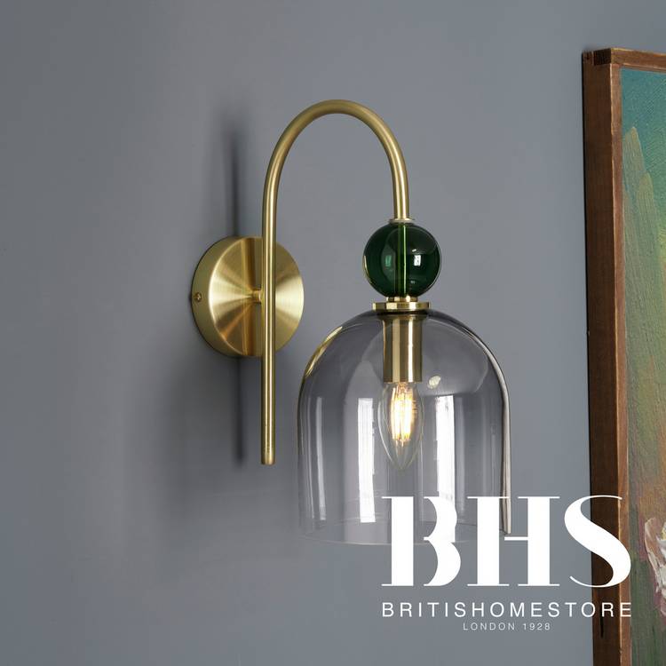 BHS Arezzo Metal Wall Light - Brass 0