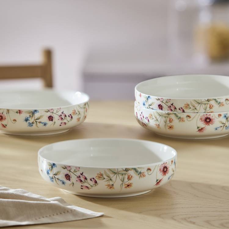 Argos Home 4 Piece Stoneware Pasta Bowls - Cream 0