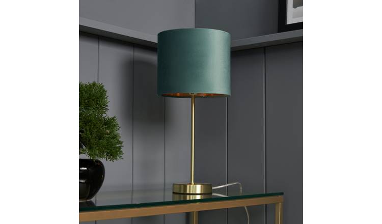 BHS Vera Metal Table Lamp - Teal