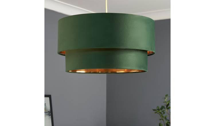 BHS Vera Velvet 2 Tier Emerald Lampshade - 50cm