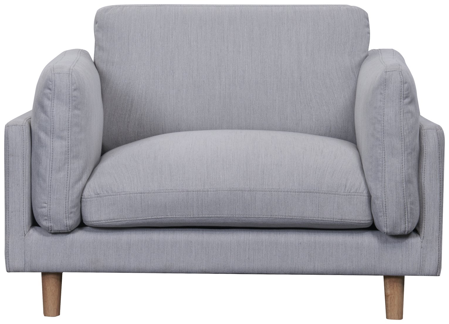 Habitat Salome Fabric Cuddle Chair - Light Grey