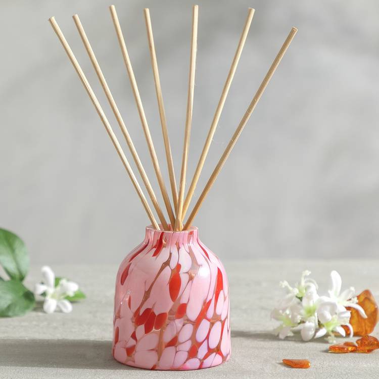 Habitat Confetti Glass Reed Diffuser - Pink Jasmine & Amber 0