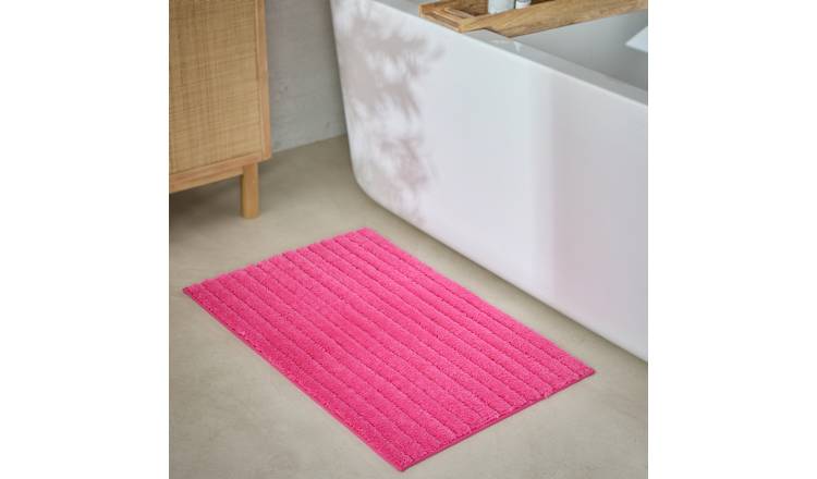 Habitat Quick Dry Bath Mat - Raspberry