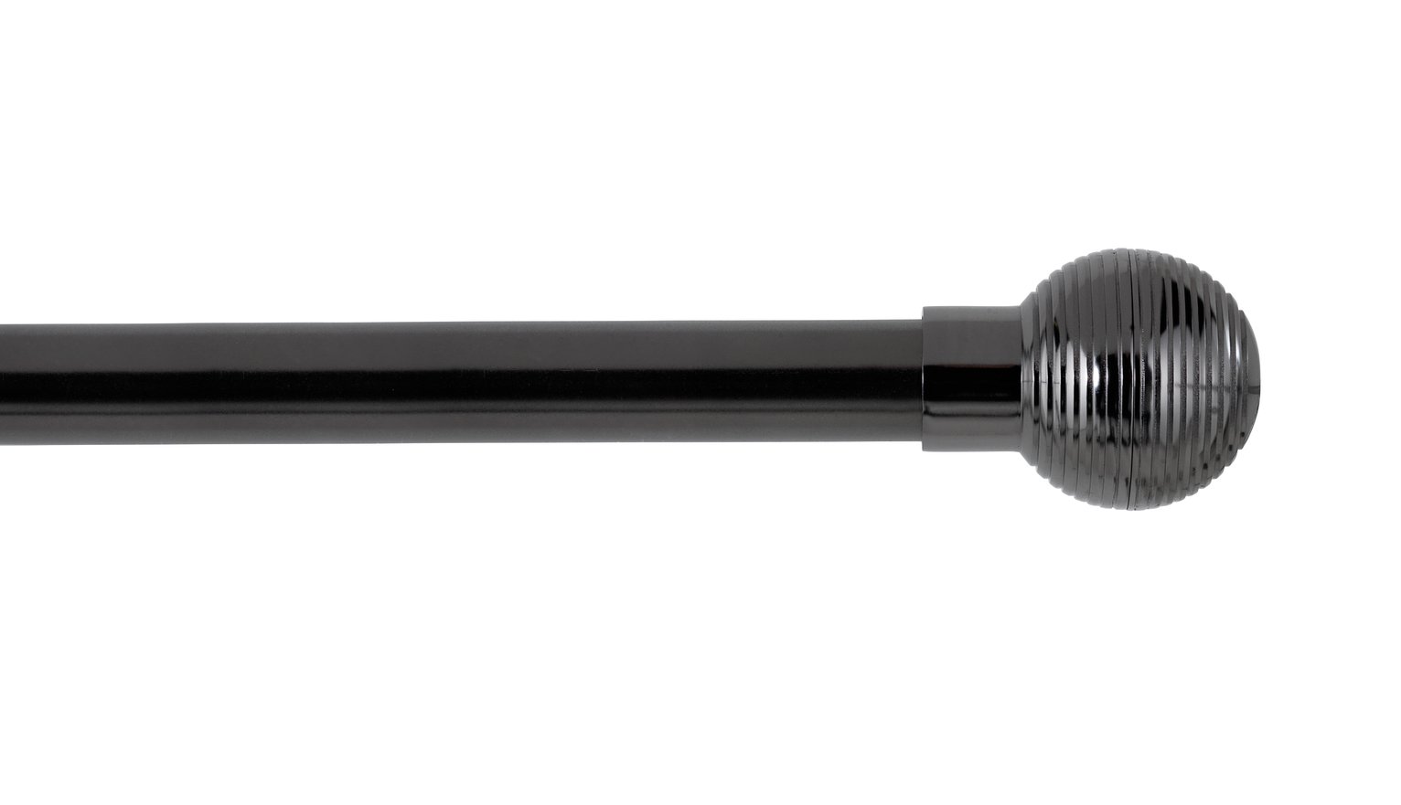 Argos Home Extendable Metal Ribbed Curtain Pole Black Nickel Review