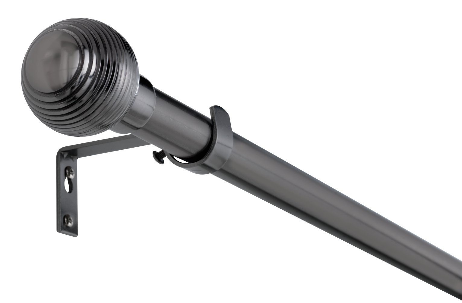 Argos Home Extendable Metal Ribbed Curtain Pole Black Nickel Review