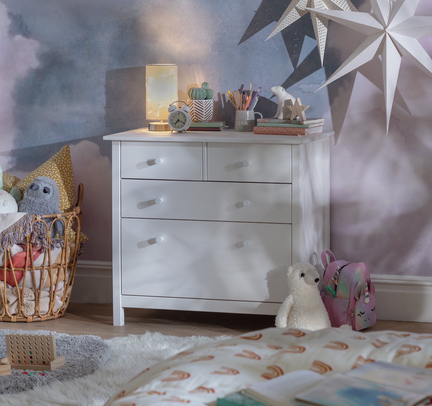 Argos Home Kids Scandinavia 4 Chest of Drawers - White