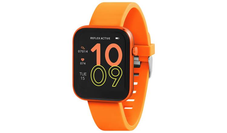 Reflex Active Series 12 Orange Strap Smart Watch