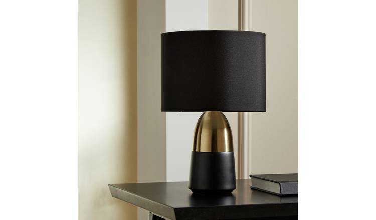 Argos Home Duno Touch Table Lamp - Brass & Black