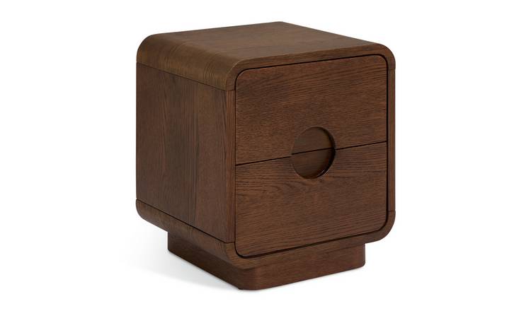 Habitat Adeje 2 Drawer Bedside Table - Walnut