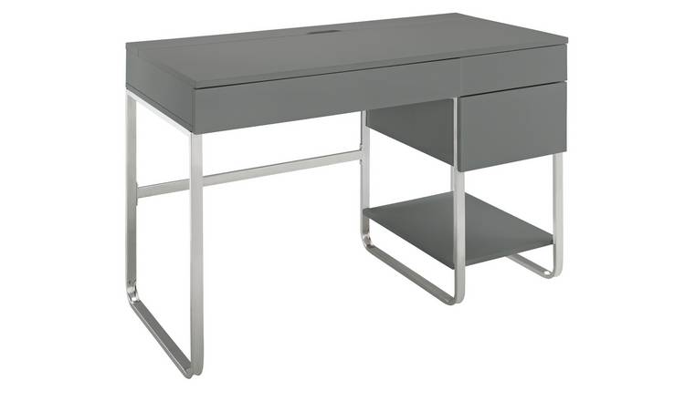 Buy Argos Home Sammy 3 Drawer Desk Grey Gloss Desks Argos