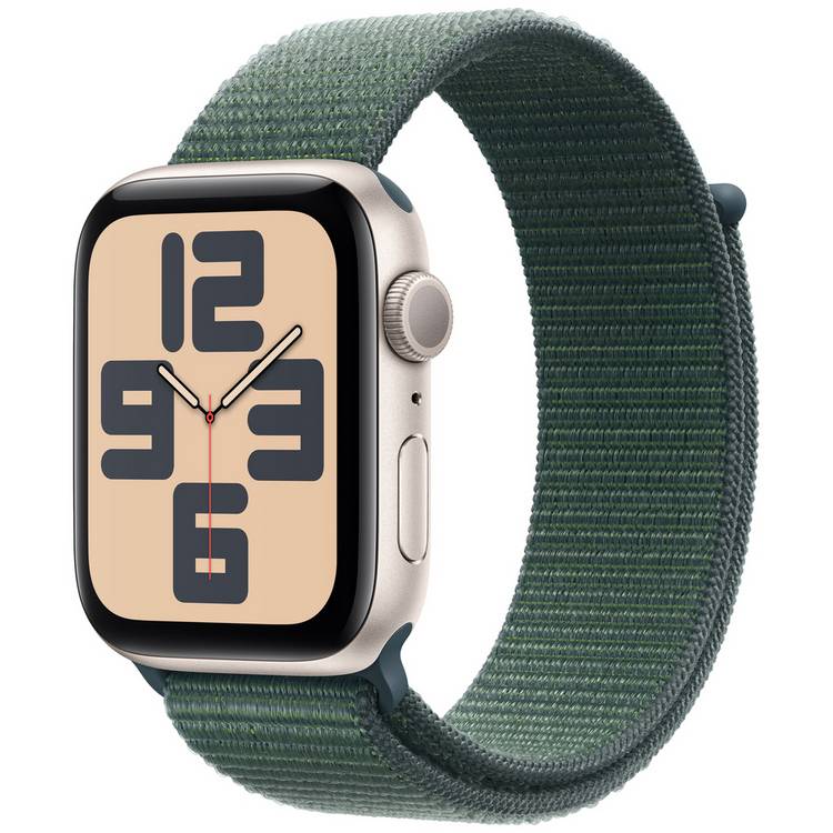 Apple Watch SE 2024 GPS 44mm Starlight Lake Green Sport Loop 0