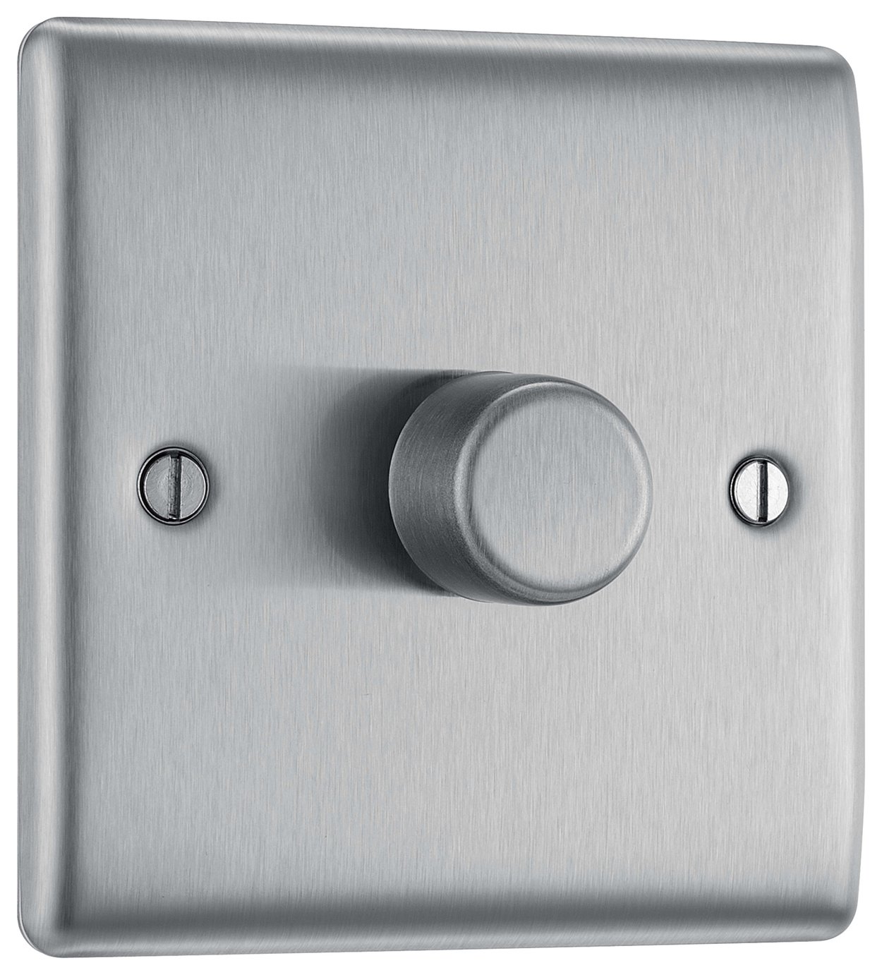 BG Single 2 Way Dimmer Switch - Brushed Stainless Steel