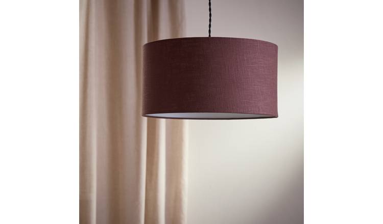 Habitat Walnut Easy Fit Drum Lampshade - 35cm