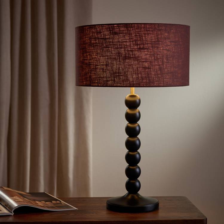 Habitat Walnut Easy Fit Drum Lampshade - 35cm 0