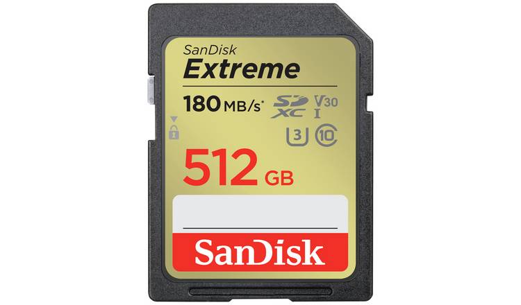 SanDisk Extreme 180MBs SDXC Memory Card - 512GB