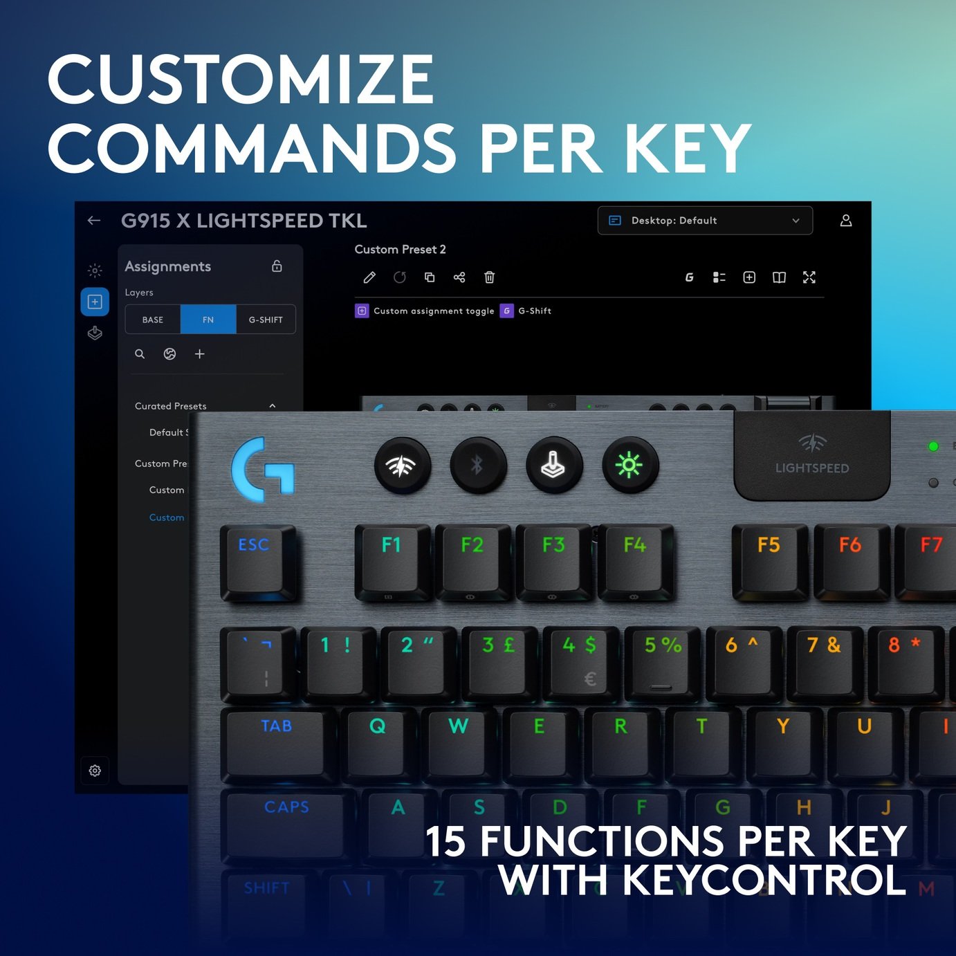 Buy Logitech G915 X Lightspeed TKL Wireless Keyboard - Black | PC