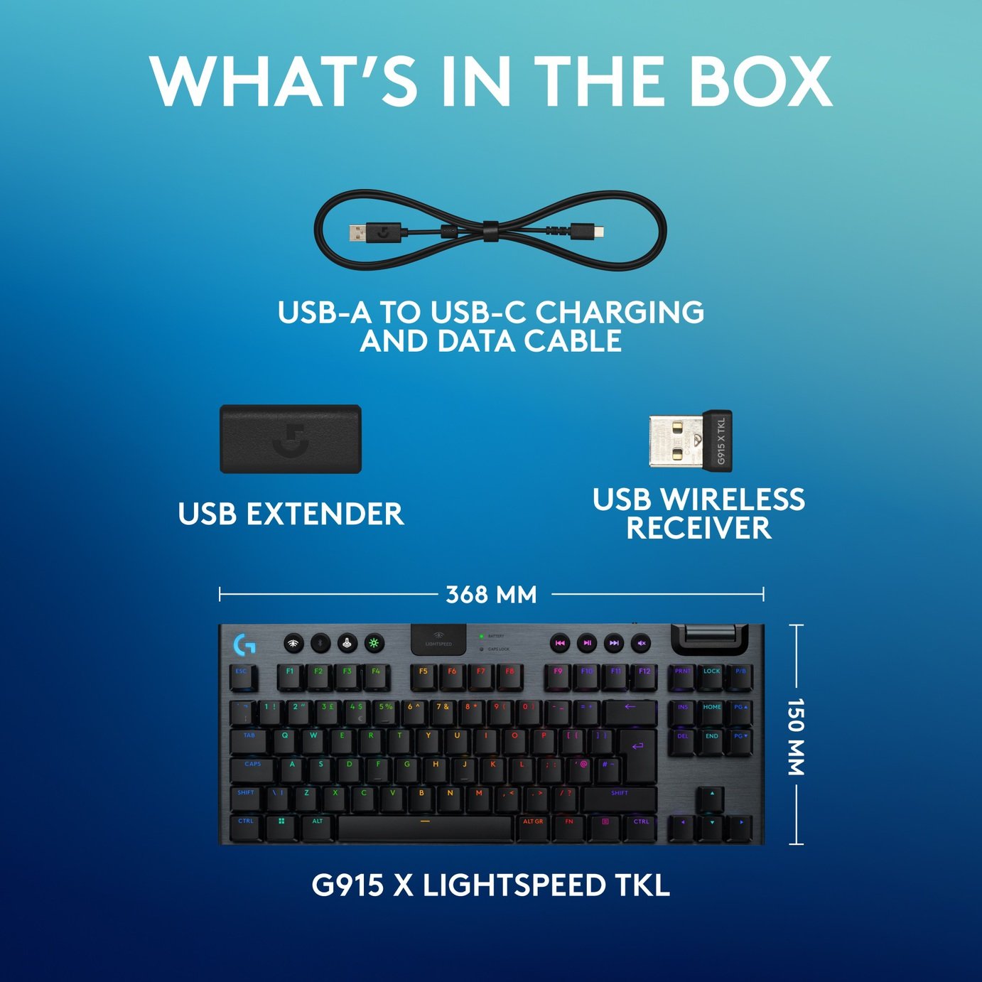 Buy Logitech G915 X Lightspeed TKL Wireless Keyboard - Black | PC