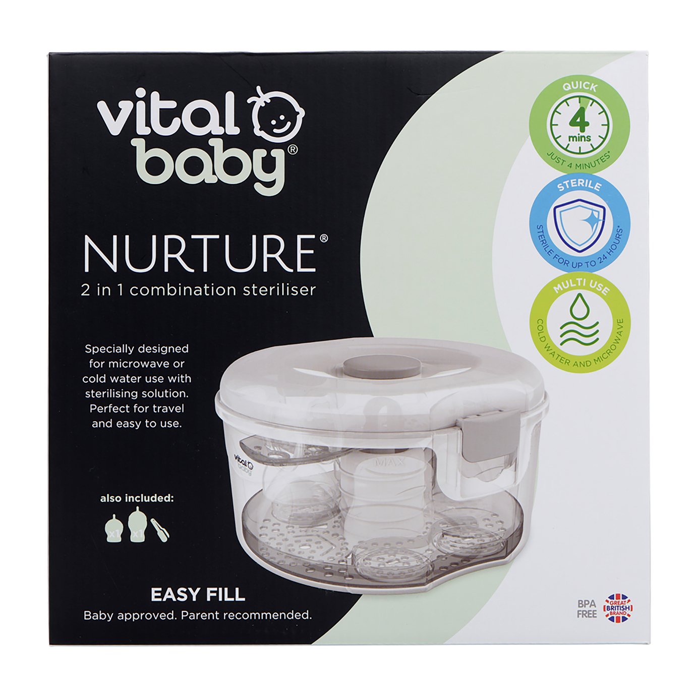 Vital Baby Nurture 2-in-1 Combination Steriliser