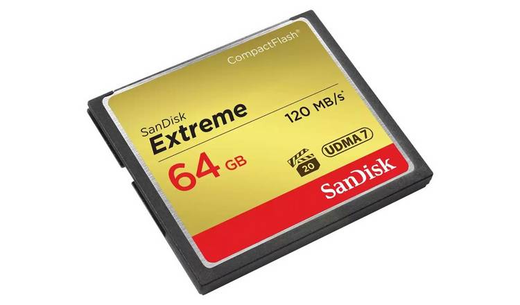 SanDisk Extreme 120MBs CompactFlash Memory Card - 64GB