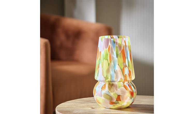 Habitat Rahnn Confetti Glass Table Lamp - Pastel