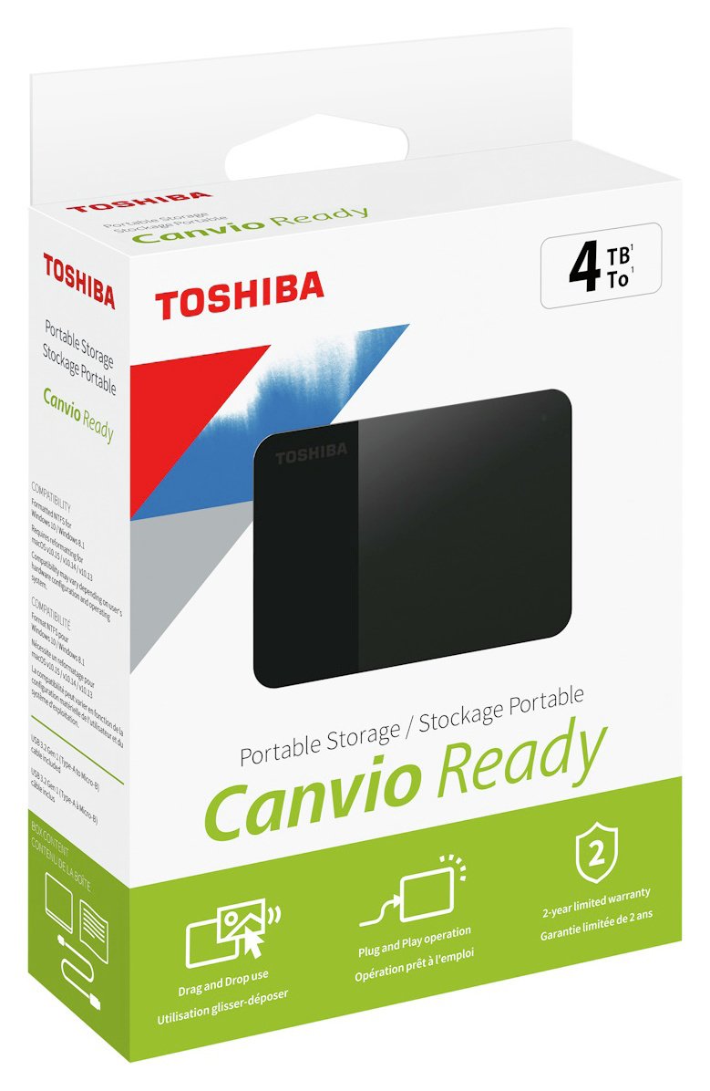 東芝(TOSHIBA) Canvio 4TB USB3.2(Gen1) Buy Toshiba Canvio Ready 2.5 4TB External Hard Drive | External