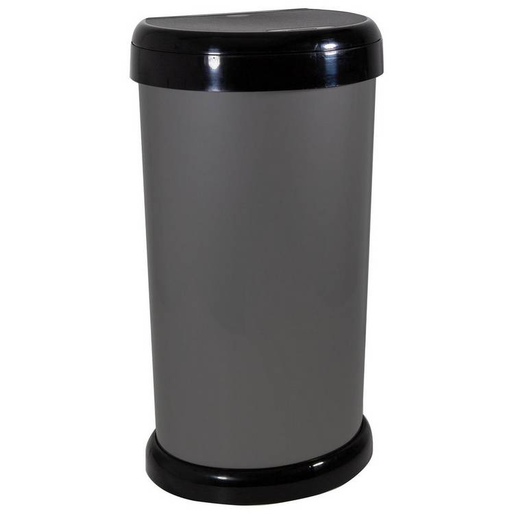 Moda 42 Litre Touch Top Bin - Grey 0