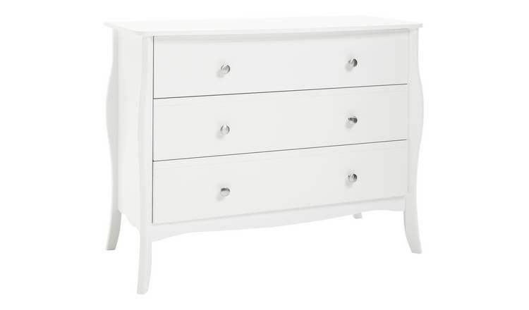 Argos Home Amelie 3 Drawer Chest - White