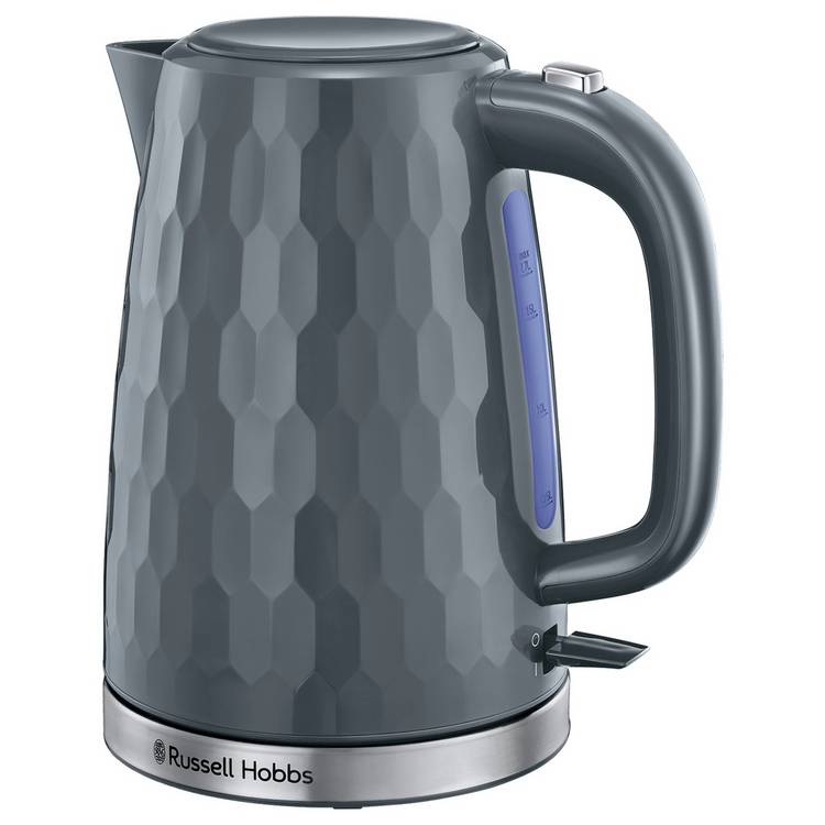 Russell Hobbs Honeycomb Grey Plastic Kettle 26053 0