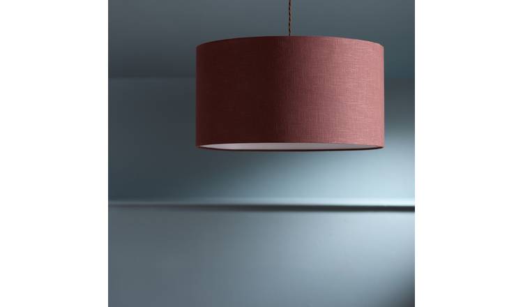 Habitat Walnut Easy Fit Drum Lampshade - 49cm