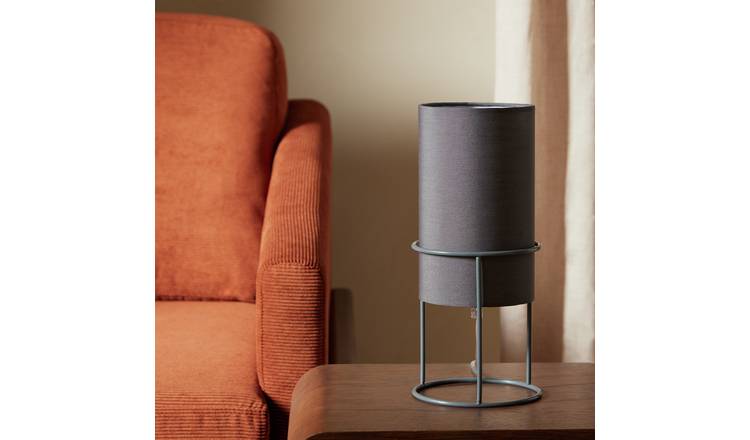 Argos Home Steel Column Table Lamp - Grey