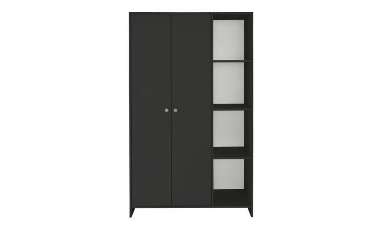 Argos Home Seville 2 Door Open Shelf Wardrobe - Anthracite