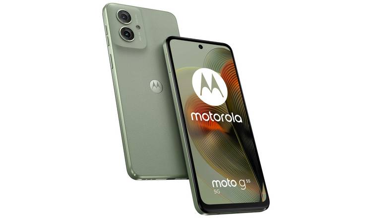 SIM Free Motorola G55 5G 256GB Mobile Phone - Smoky Green