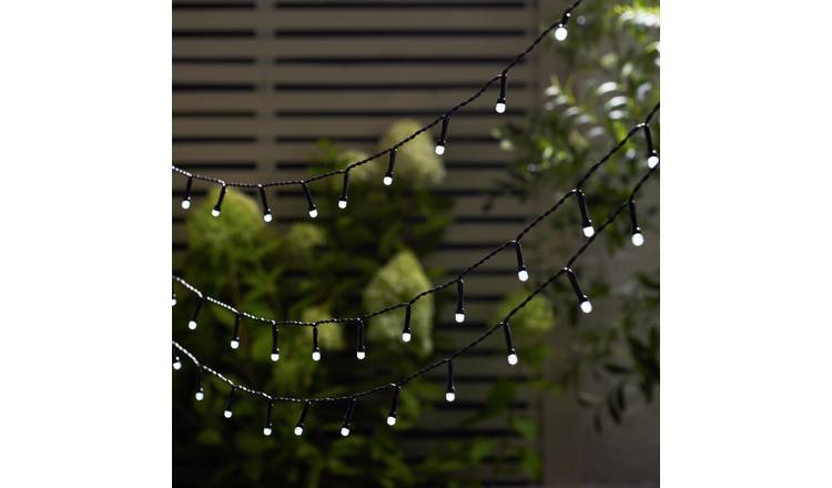 Garden by Sainsburys Solar 100L White String Lights