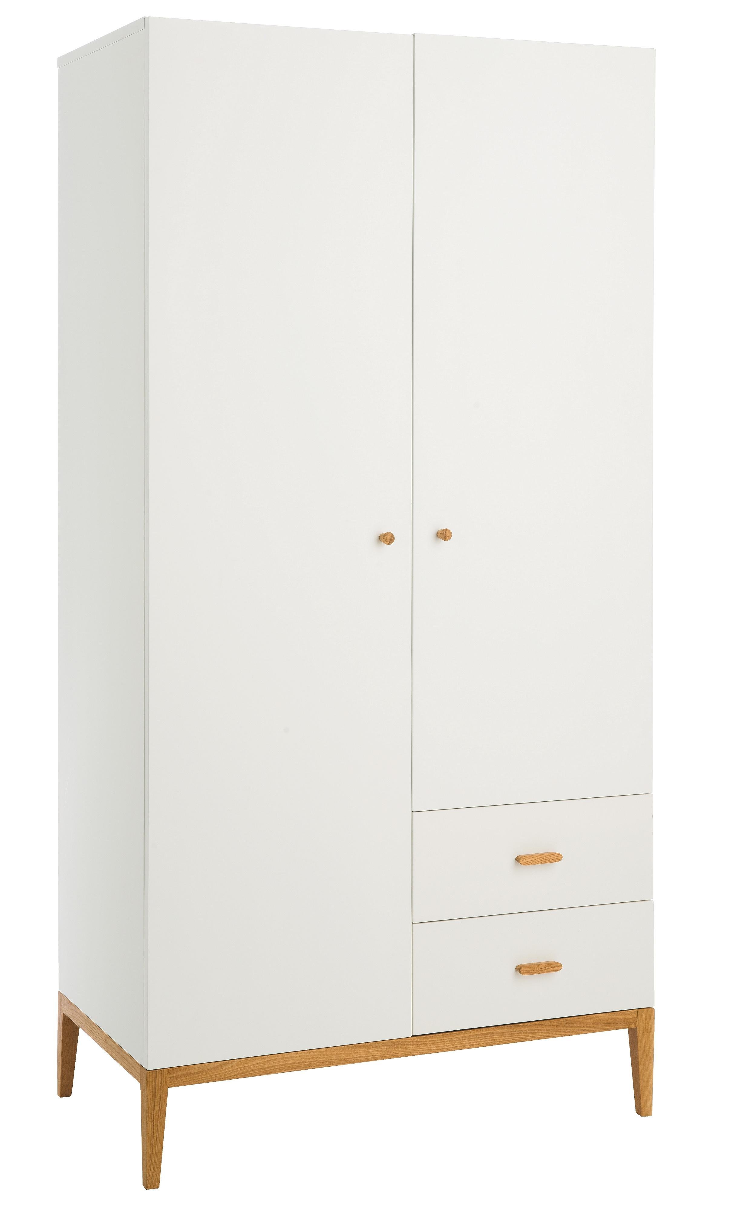 Habitat Tatsuma 2 Door 2 Drawer Wardrobe - White