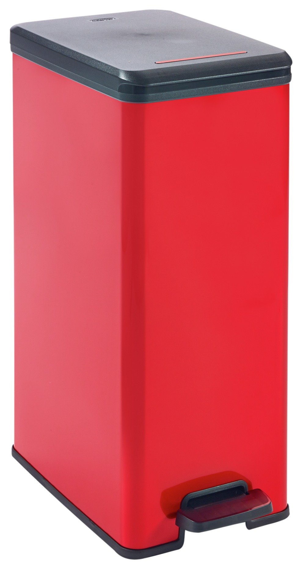 Curver Deco 40 Litre Slim Bin - Red